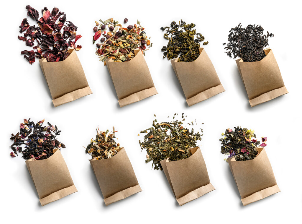 様々な種類の茶葉